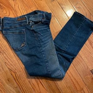 Express mid-rise, skinny, ankle jeans